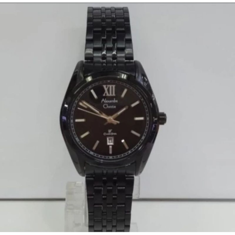 jam tangan wanita original ALEXANDRE CHRISTIE AC8501LD BLACK RG