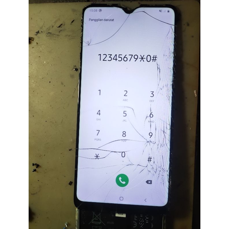 LCD ORIGINAL COPOTAN SAMSUNG A20S MINUS  TS PECAH