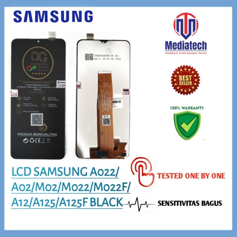 LCD SAMSUNG A022/A02/M02/M022/M022F/A12/A125/A125F BLACK OG SUPER