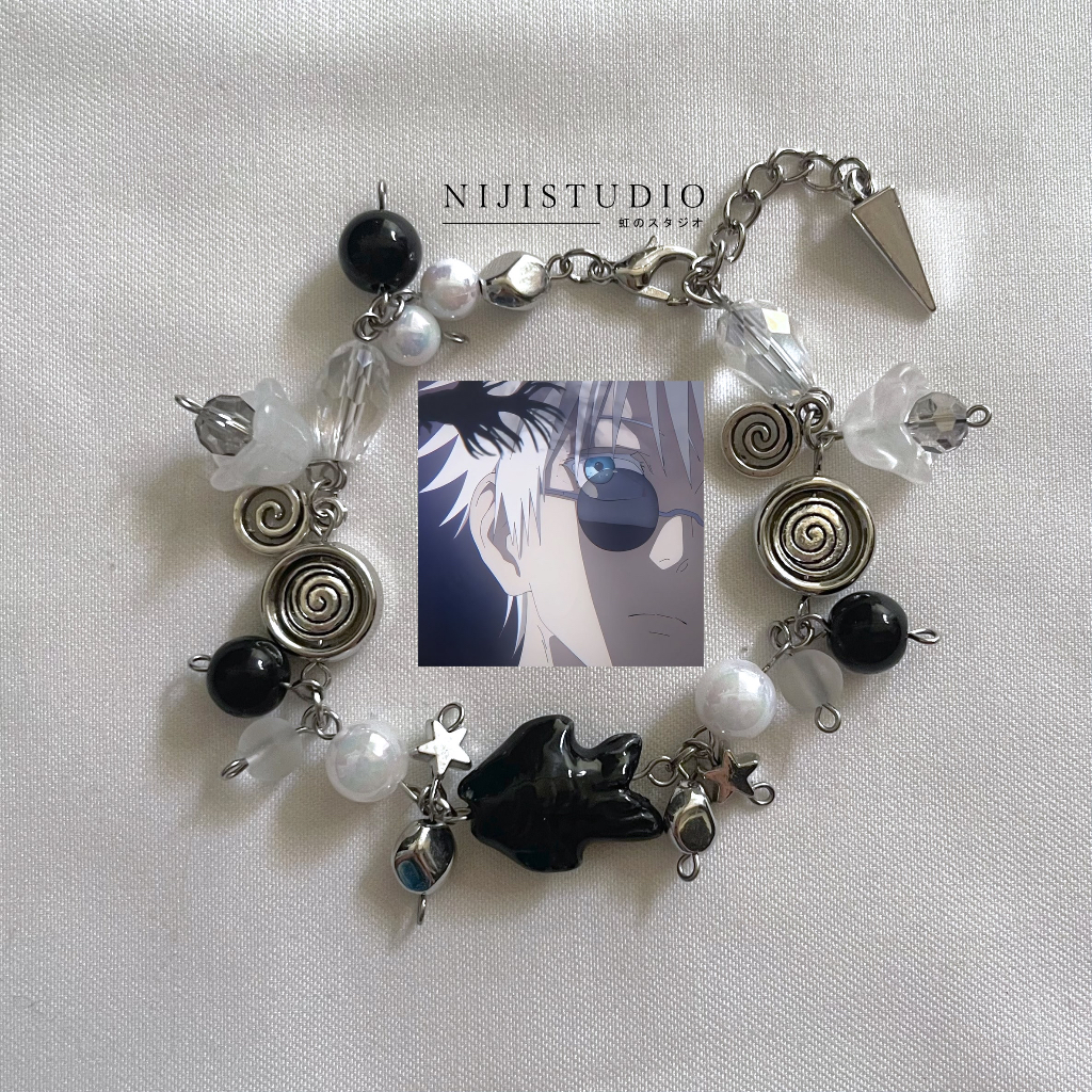 gelang satosugu gojo satoru geto suguru matching beaded braceletׂׂૢ | gelang beads