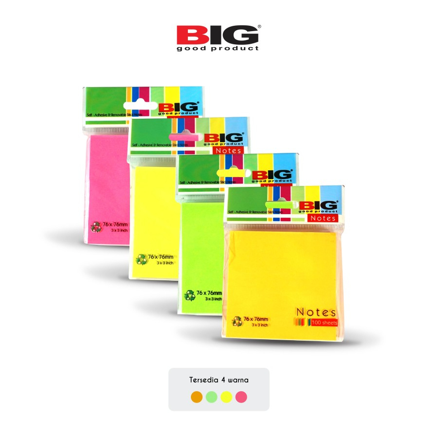 

Sticky Notes BIG Post It Memo Tempel 1 Warna 76X76