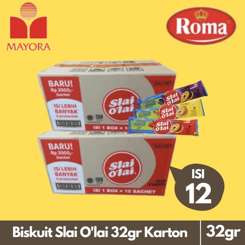 

Biscuit Slai O'lai 32gr all varian isi 12 Karton