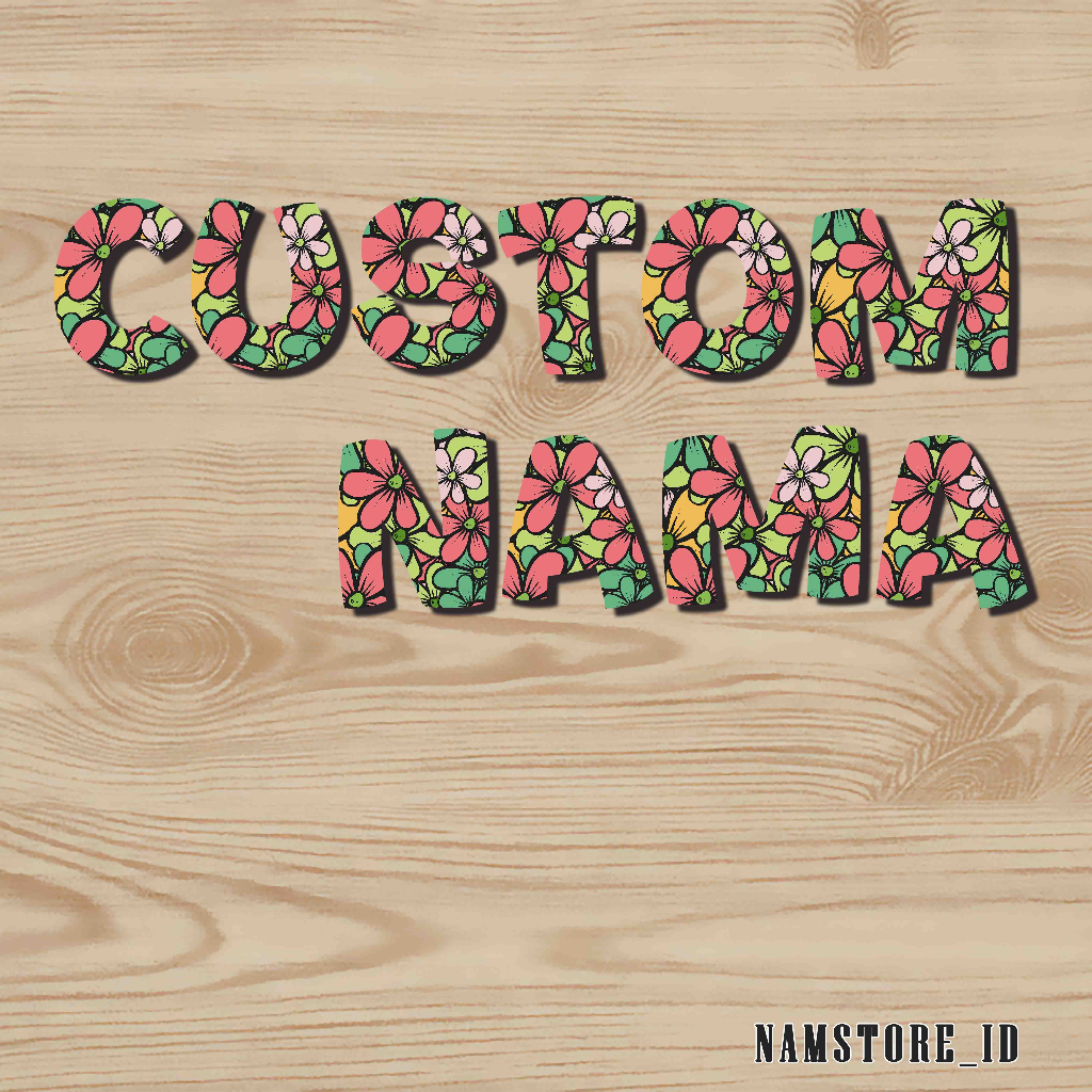 huruf kayu satuan timbul minimalis