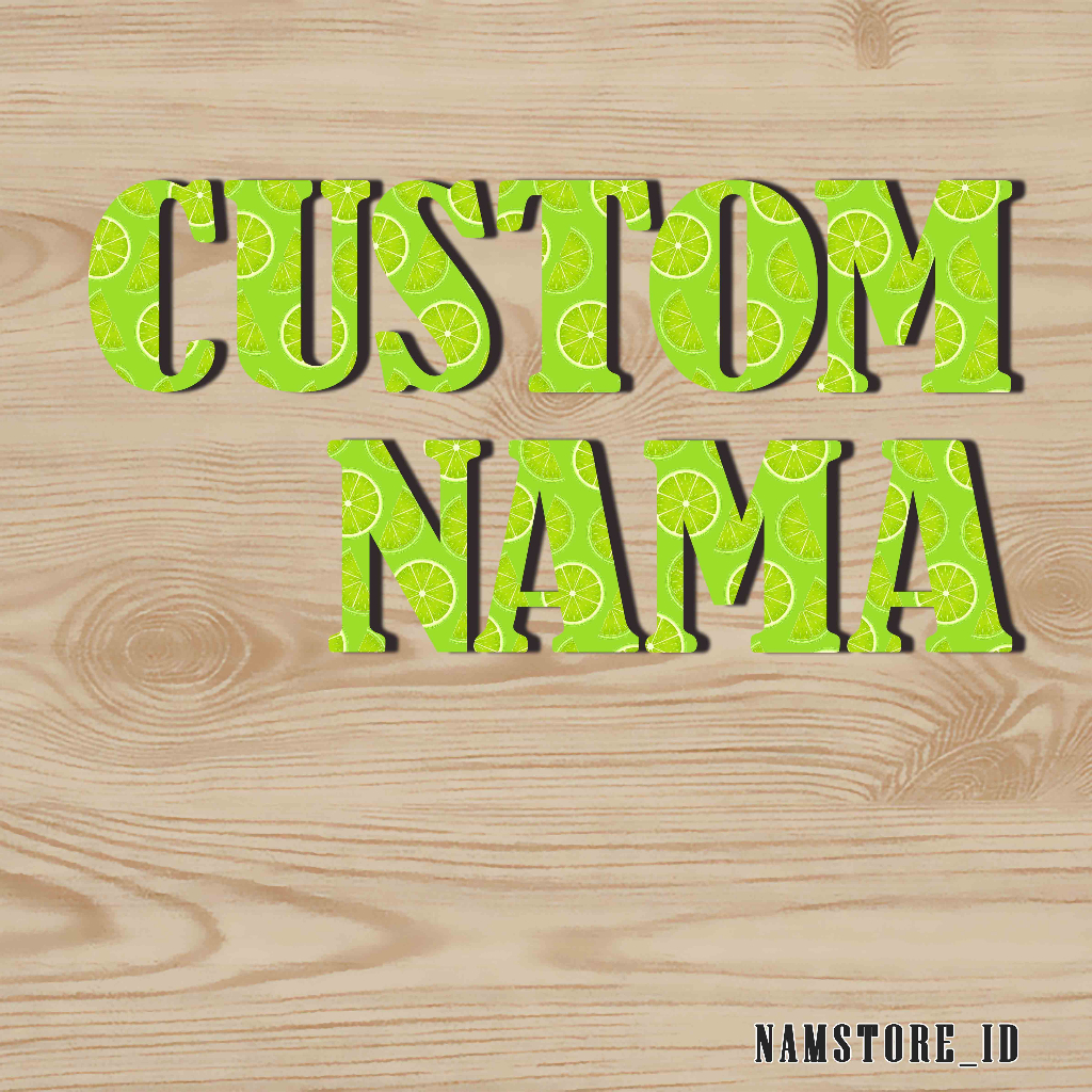 huruf kayu satuan timbul minimalis