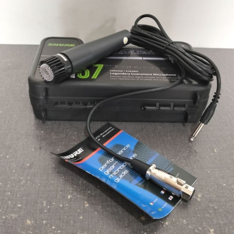 Mic Kabel Shure SM 57 + Koper / Micriphone Instrumen Cable SM - 57 / Mic Dynamic SM57 / Mic SM 57