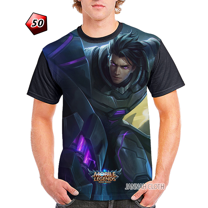 Kaos Mobile Legends Hero Alucard Legend Obsidian Blade Kode ML50 Printing
