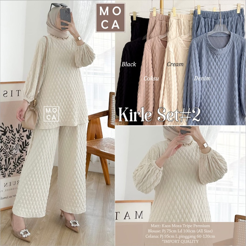 JAUMI SET BY MOCA / KIRLE SET KNIT HANOVER / SETELAN CELANA SPORTY