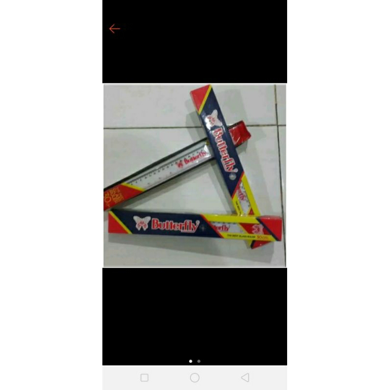 

penggaris butterfly 30cm plastik eceran