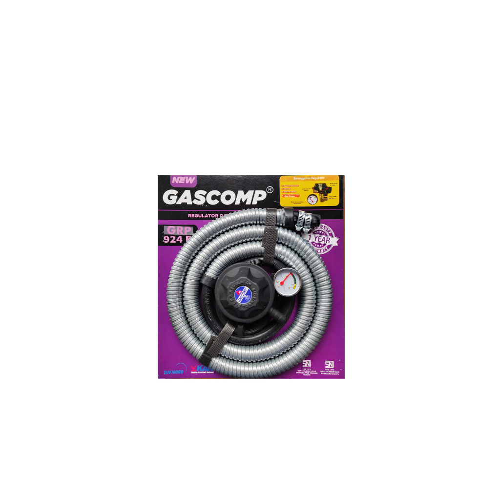GASCOMP GRP924E – Selang Gas + Regulator Trading