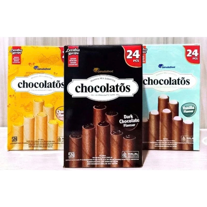 

Chocolatos wafer roll isi 24pcs