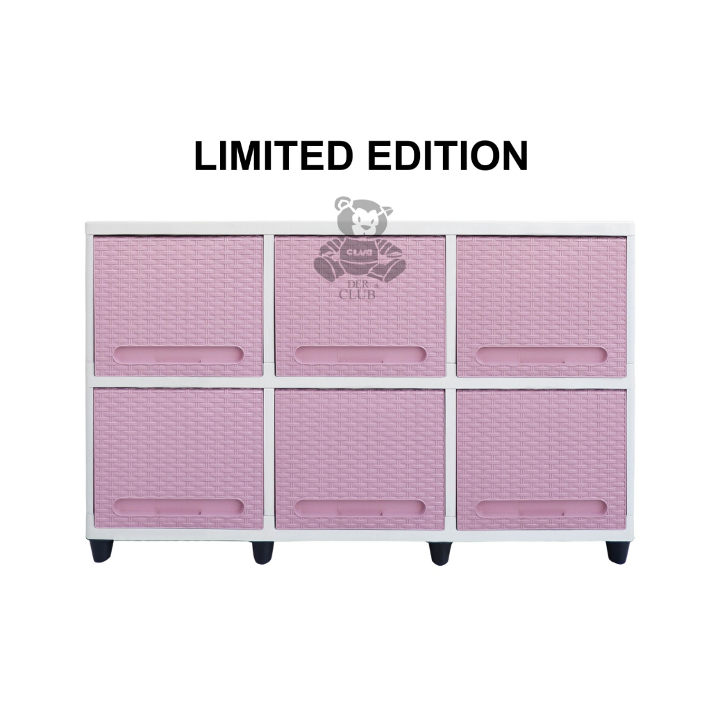 Lemari Plastik CLub Flip Pintu Siding Susun 2 Pintu 6