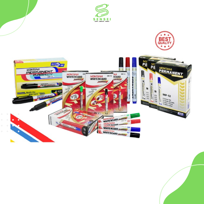 

1 pcs MONTANA Spidol Whiteboard Bisa di Hapus (MW-12)