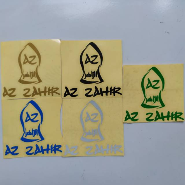 Stiker Az zahir  Cutting Reflectif Mengkilap dan Tebal per 10 Sticker