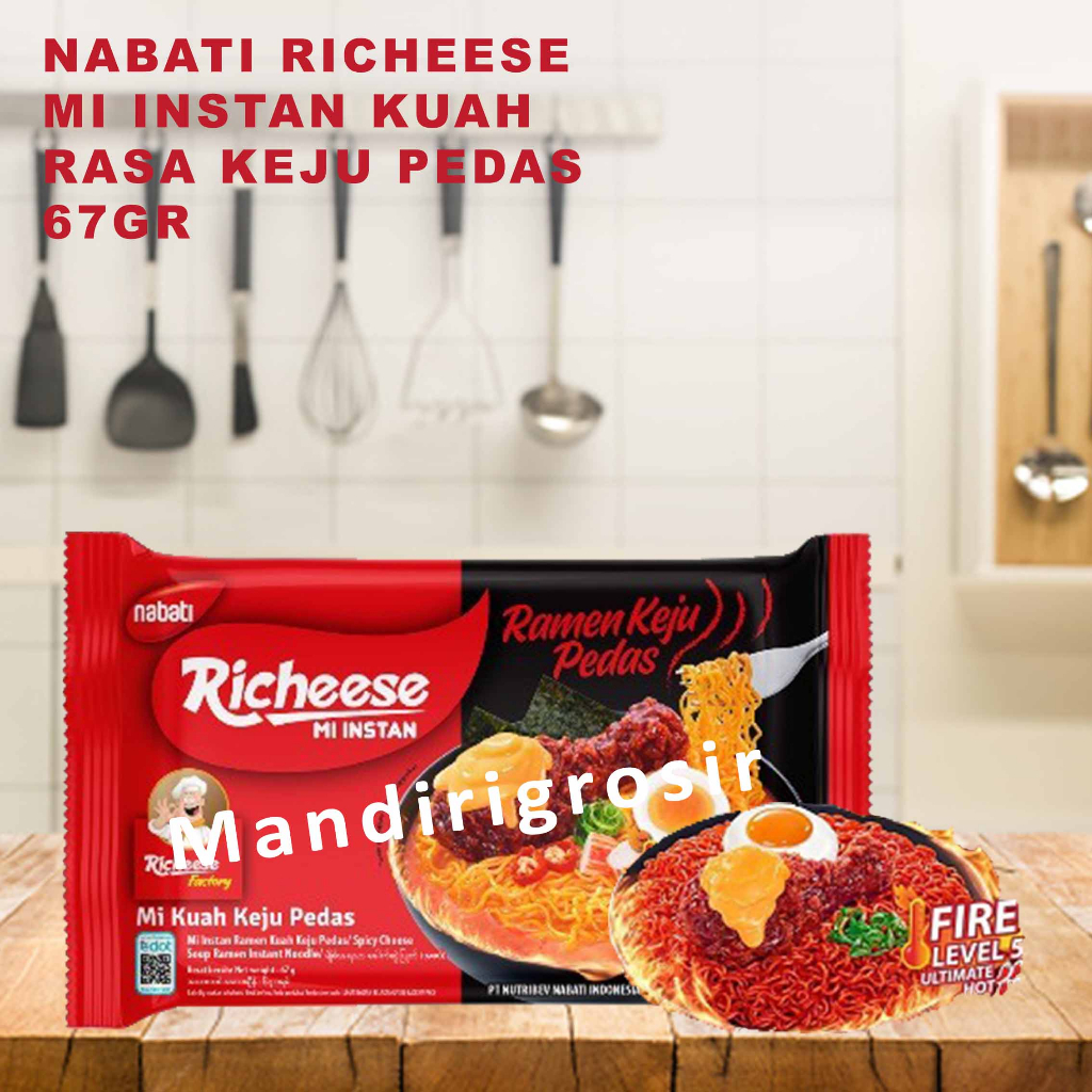 

Mi Instan Kuah * Nabati Richeese * Rasa Keju Pedas * 67gr