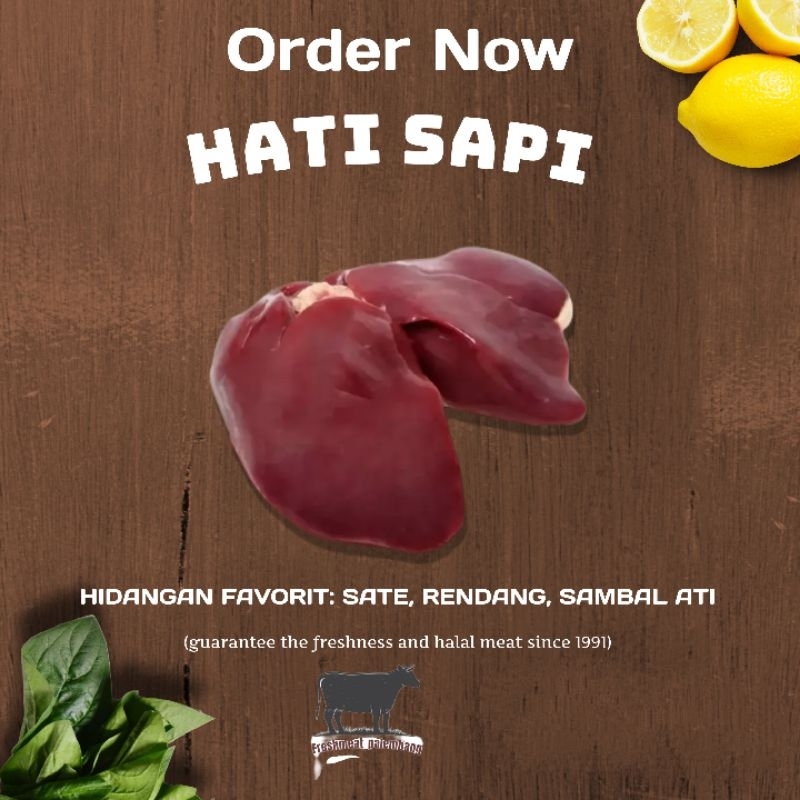 

ATI SAPI 1 KILO FRESH BUKAN FROZEN (DIJAMIN HALAL)