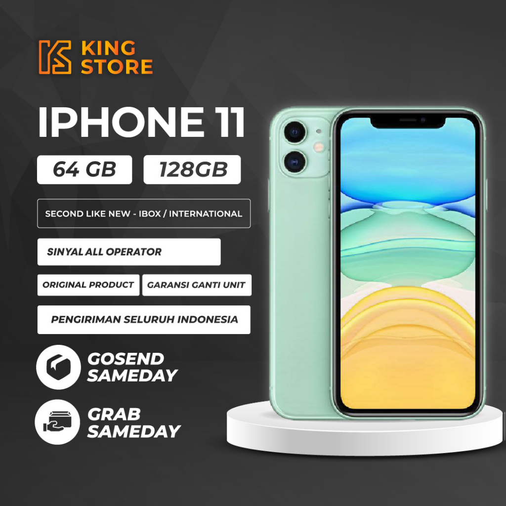 IPHONE 11 64 128 GB SECOND MULUS INTER IBOX - 64GB INTER - 64GB