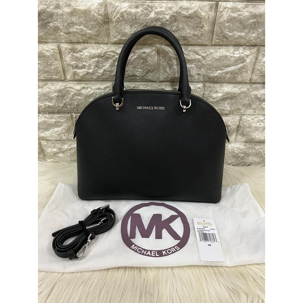 Tas Wanita Authentic Bag MK Michael Kors Alma Black SHW Original Branded Preloved