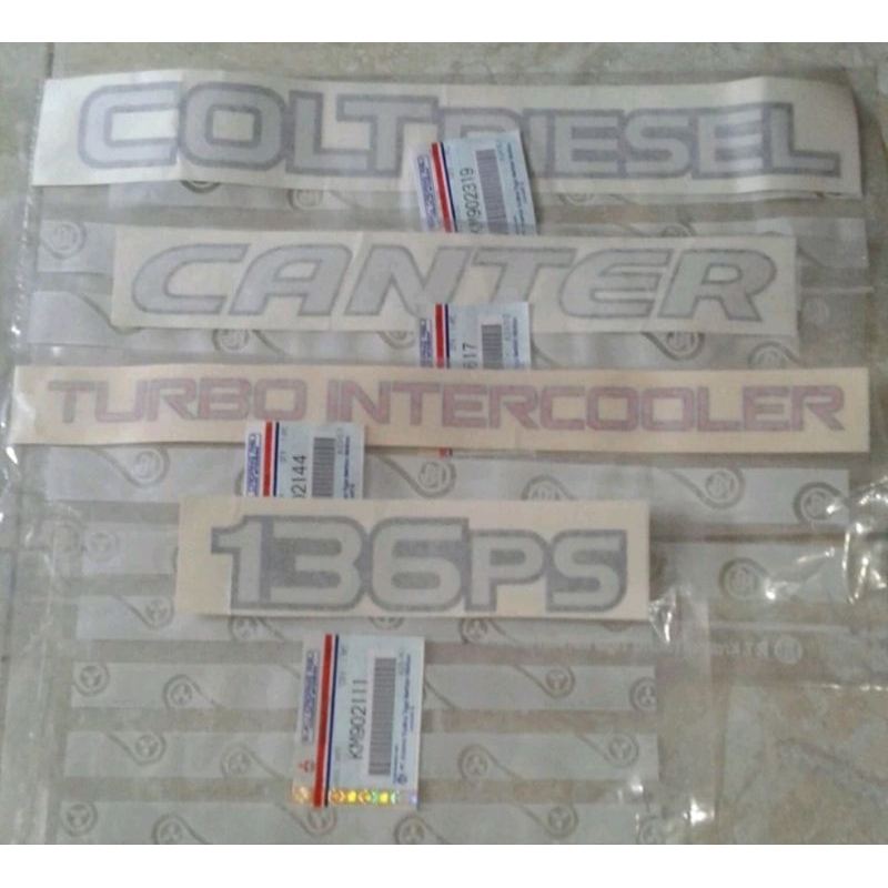 4 buah sticker 136ps coltdiesel canter turbo intercooler ori