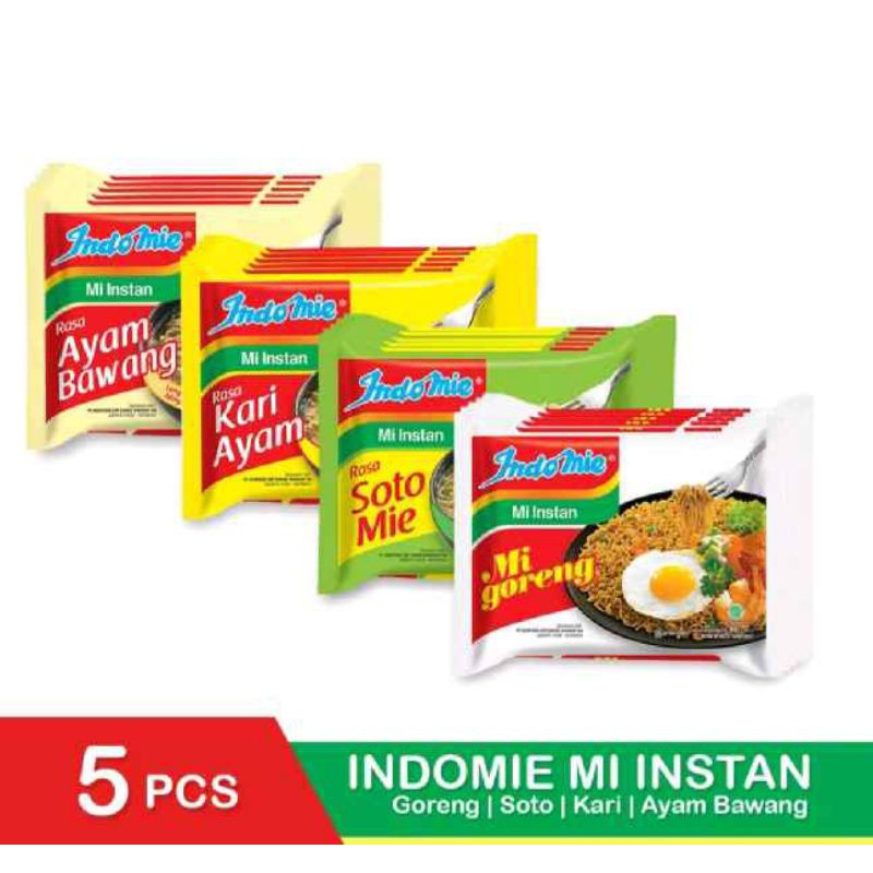

5 pcs indomie mi goreng soto kari ayam bawang