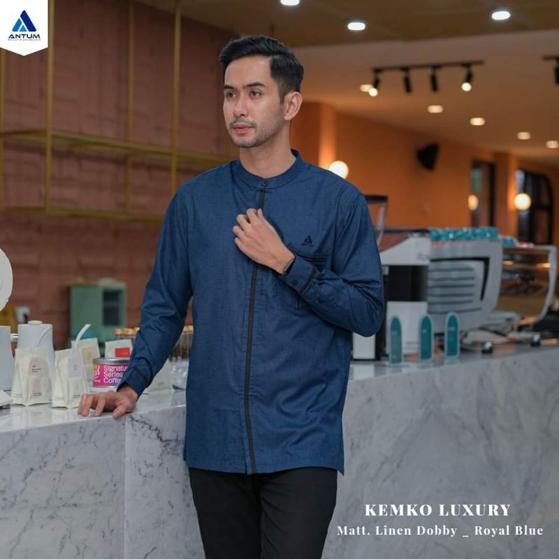 Kemko Luxury Kemeja Pria Lengan panjang M-L-XL-XXL Antum exclusive