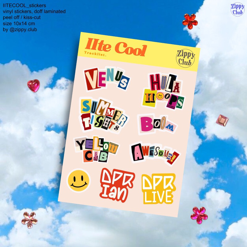 

IITE COOL tracklist sticker - DPR LIVE - DPR IAN - DPR album sticker