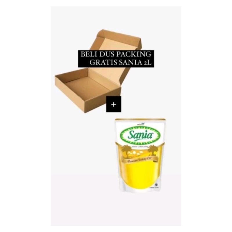 

Kardus paking + minyak goreng saniia 2L