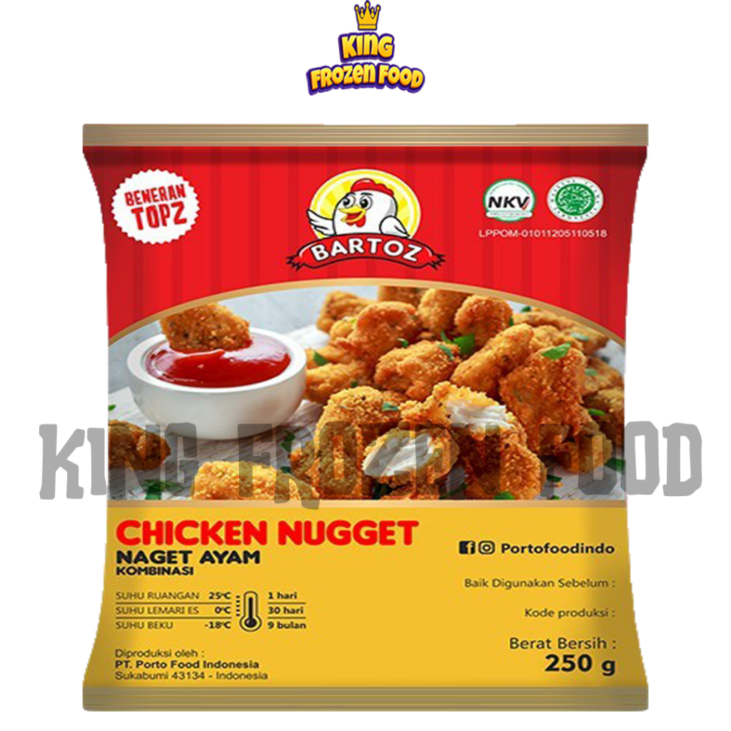 

Bartoz Chicken Nugget Kombinasi Isi 250G