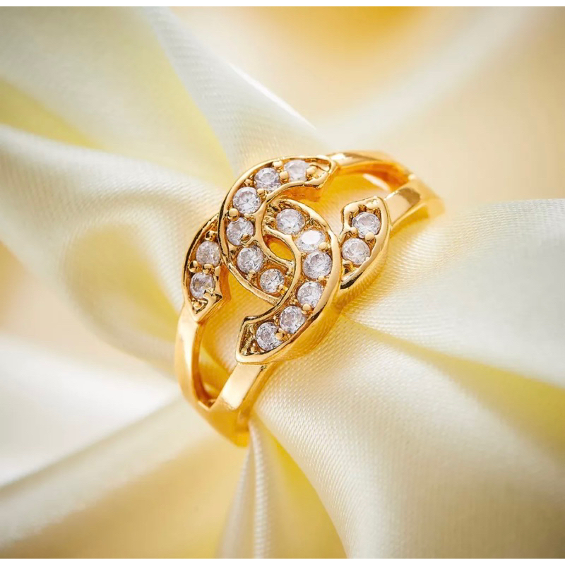 Hyl Jewelry 50J Cincin Wanita Muda Asli Silver Emas Couple Dewasa