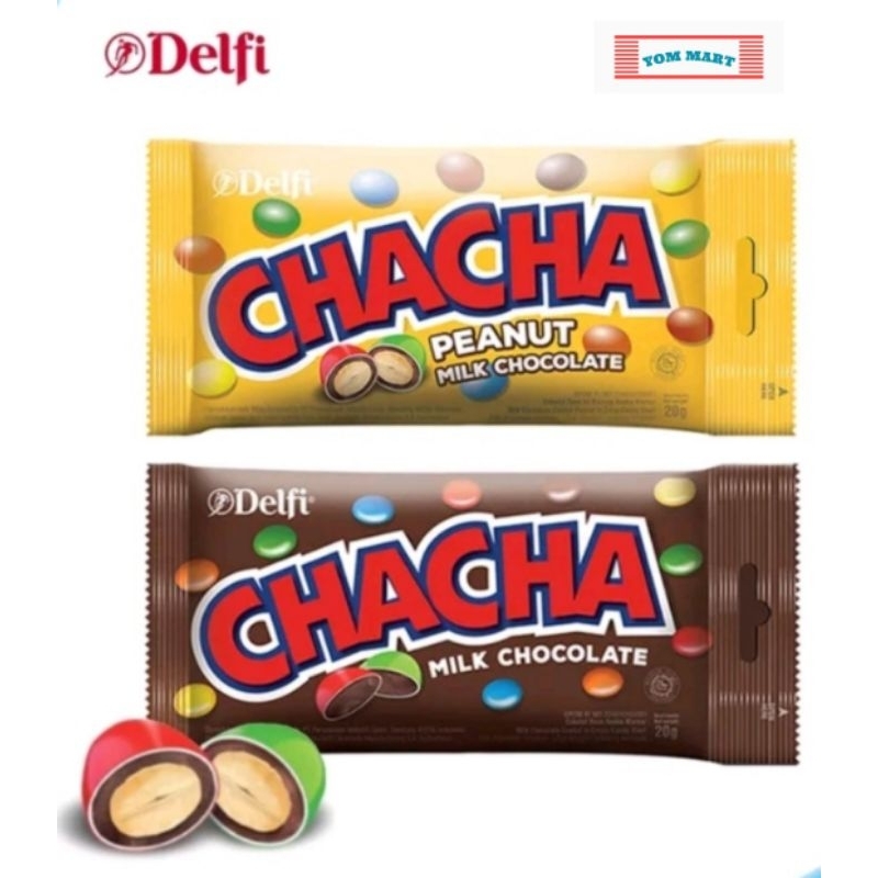 

DELFI CHACHA MILK CHOCOLATE DAN PEANUT MILK CHOCOLATE 20G | COKLAT CHACHA