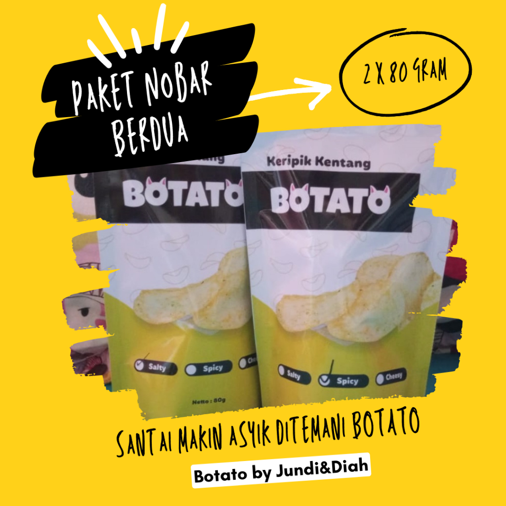 Keripik Kentang Botato Paket Nobar Berdua (2 pcs)