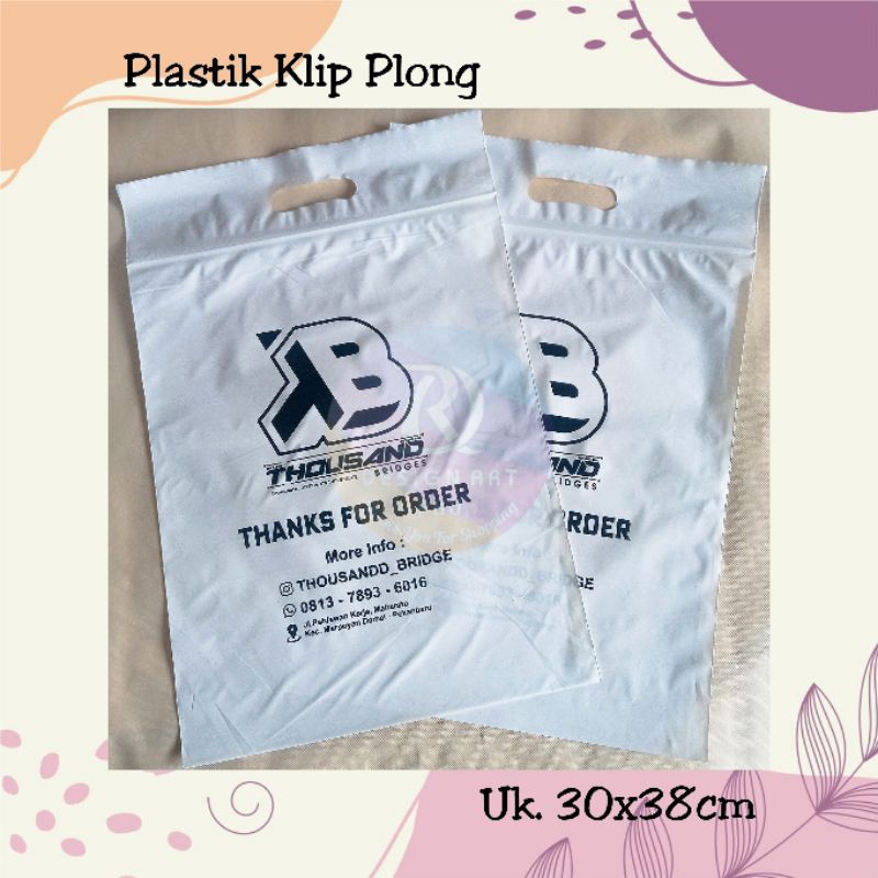 Sablon Plastik Klip Plong  isi 100pcs