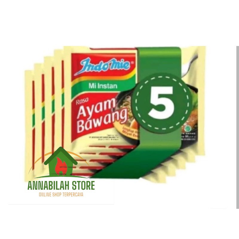 

Indomie Ayam Bawang Paket Hemat isi 5 bungkus x 85 gram