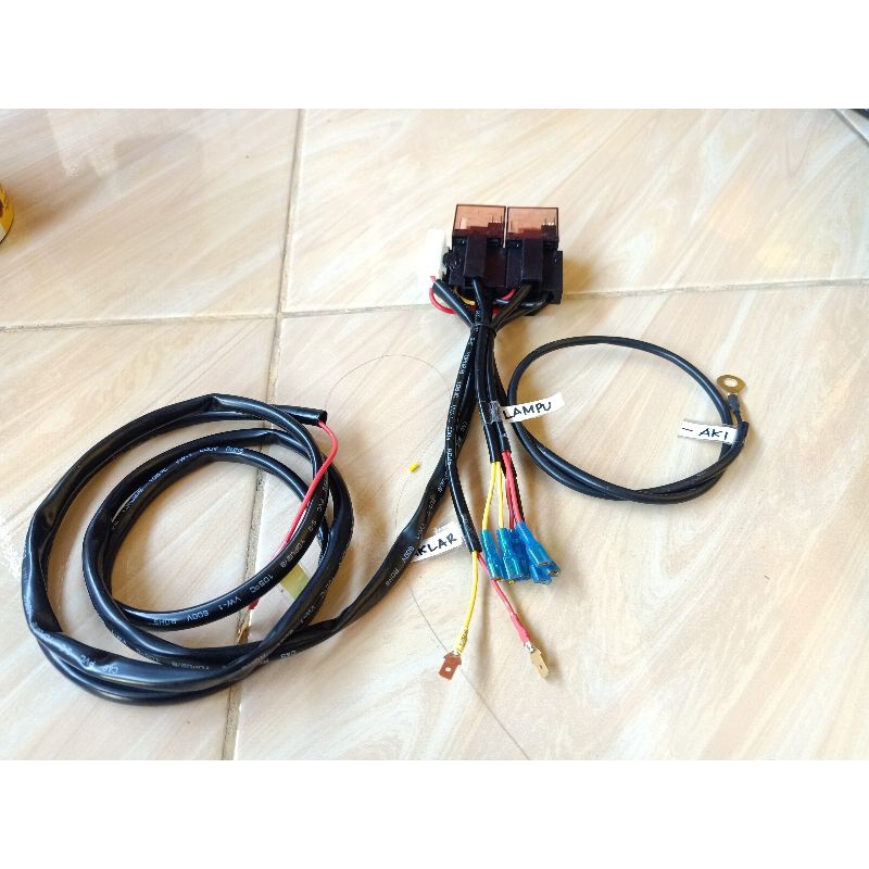 relay set D2 laser  lampu tembak 2 mode (model 1)