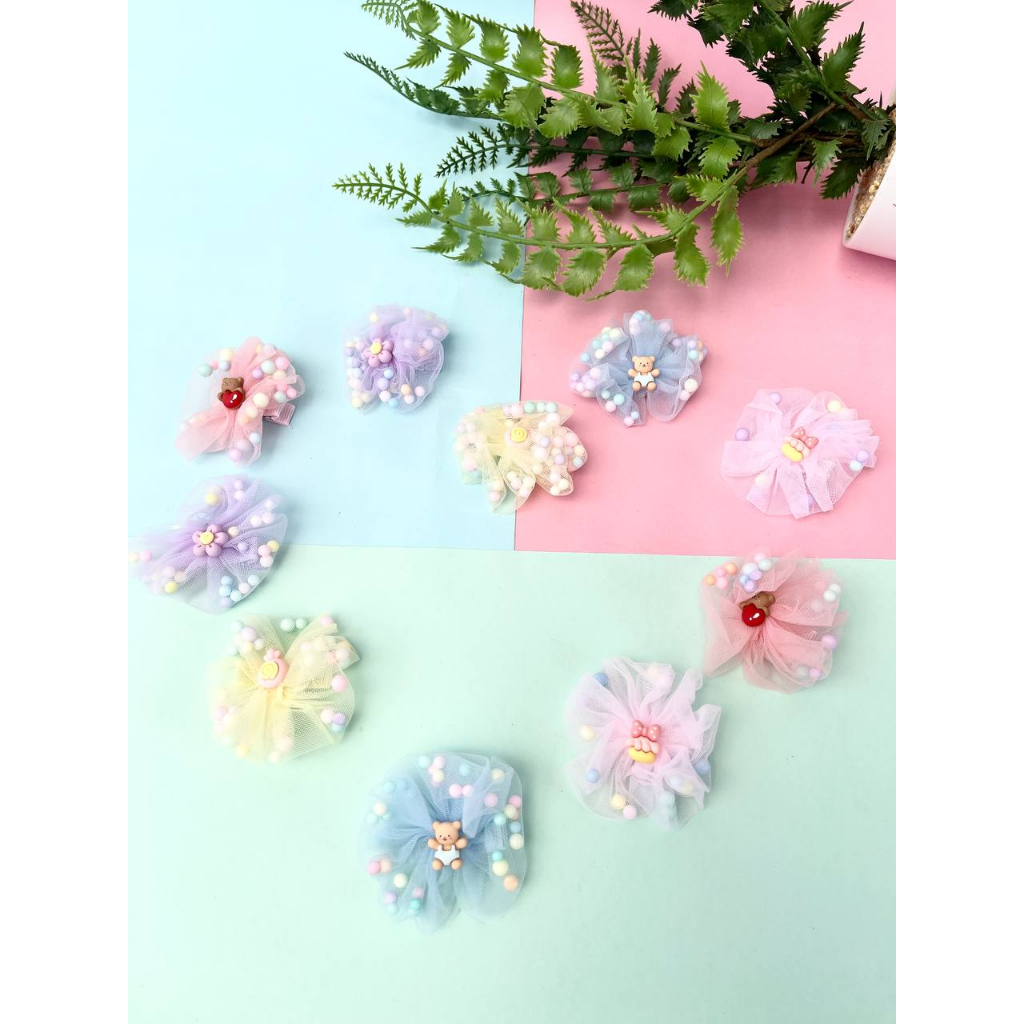 B00007 Set Jepit Pita Jaring Tile Bunga
