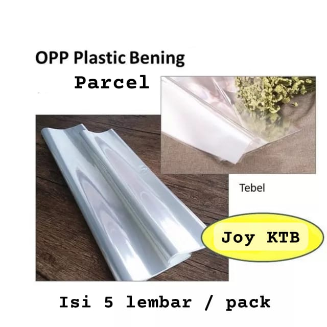 

COD Joy KTB Plastik OPP Parcel Bening Polos Tebal Pembungkus Bucket Hampers