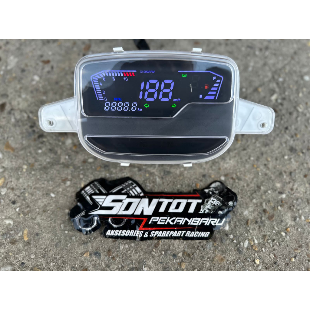SPIDOMETER DIGITAL F1ZR KACA SMOKE/BENING
