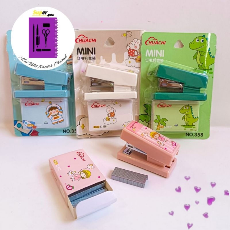 

STAPLES MINI + ISI 2 IN 1 MUDAH DIBAWA PAKET ALAT-ALAT SEKOLAH AESTHETIC KOREA