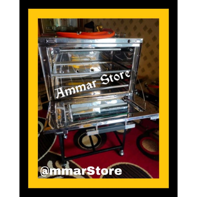 Oven Gas Bahan Stainless Ukuran 60X40 Cm, Oven Gas Api Atas Bawah, Oven, Oven gas antikarat, open an