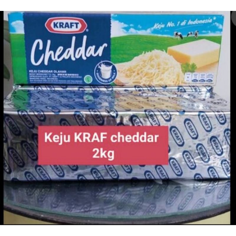 

Keju Kraft Cheddar & Kraft Filling Blok 2kg (FOIL)