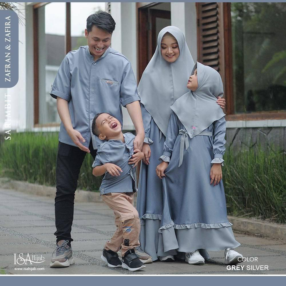 zafran zafira by isa hijab / baju lebaran keluarga original isa hijab