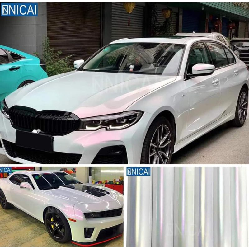 Stiker skotlet lembayung putih mutiara ungu