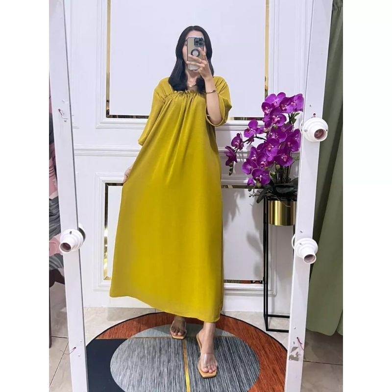 Dress Sheyna Crinkle - Dress Crinkle Airflow - Dress Kerut Dada Jumbo - Dress Murah