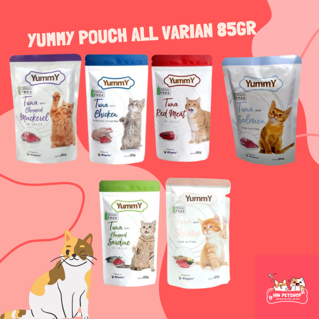 Makanan Kucing - Yummy Pouch All Varian 85gr