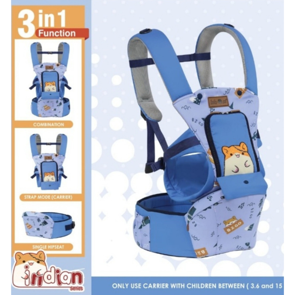 Gendongan Bayi Depan Hipseat 2 GO 12 in 1 , Sheep series dan Baby Scots Triangle