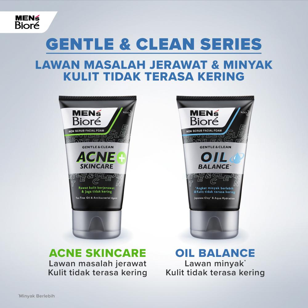 BIORE  MENS FACIAL FOAM OIL SKINCARE 100GR / ACNE SKINCARE 100GR / PEMBERSIH WAJAH PRIA