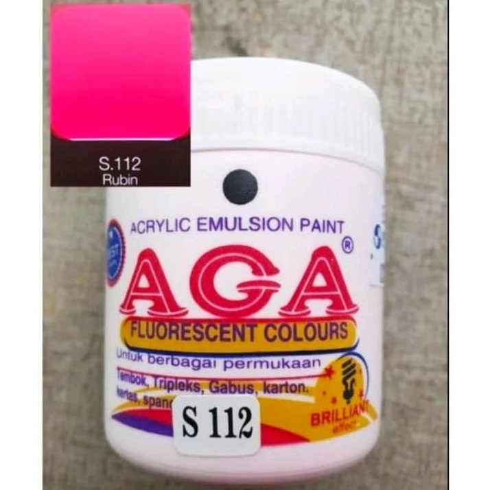 

✨Cat dekorasi/poster Aga 100 cc fluorescent colour warna rubin