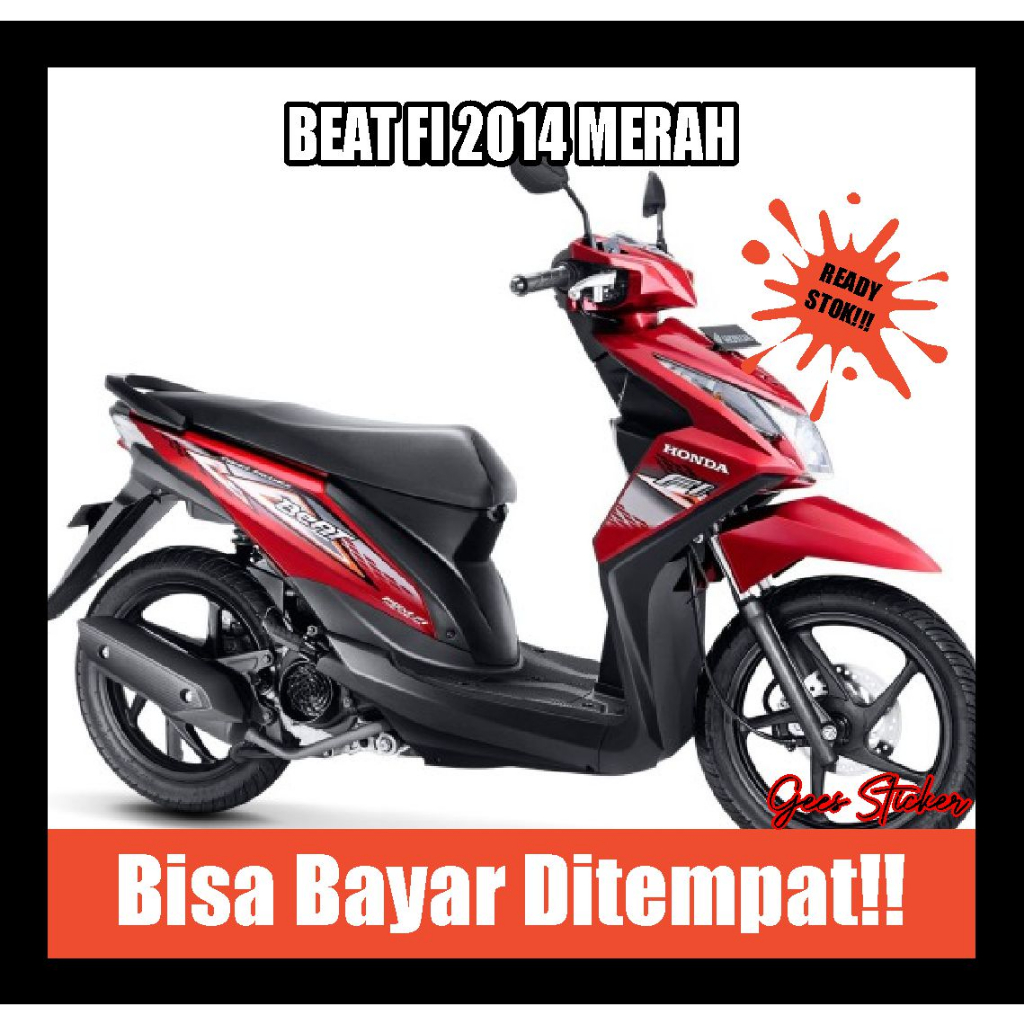 striping beat fi 2014 merah