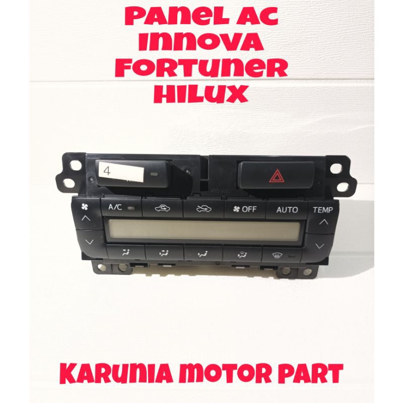 Control Panel Ac Tombol AC Toyota Hilux Fortuner Innova V / Q 2012-2015 Original