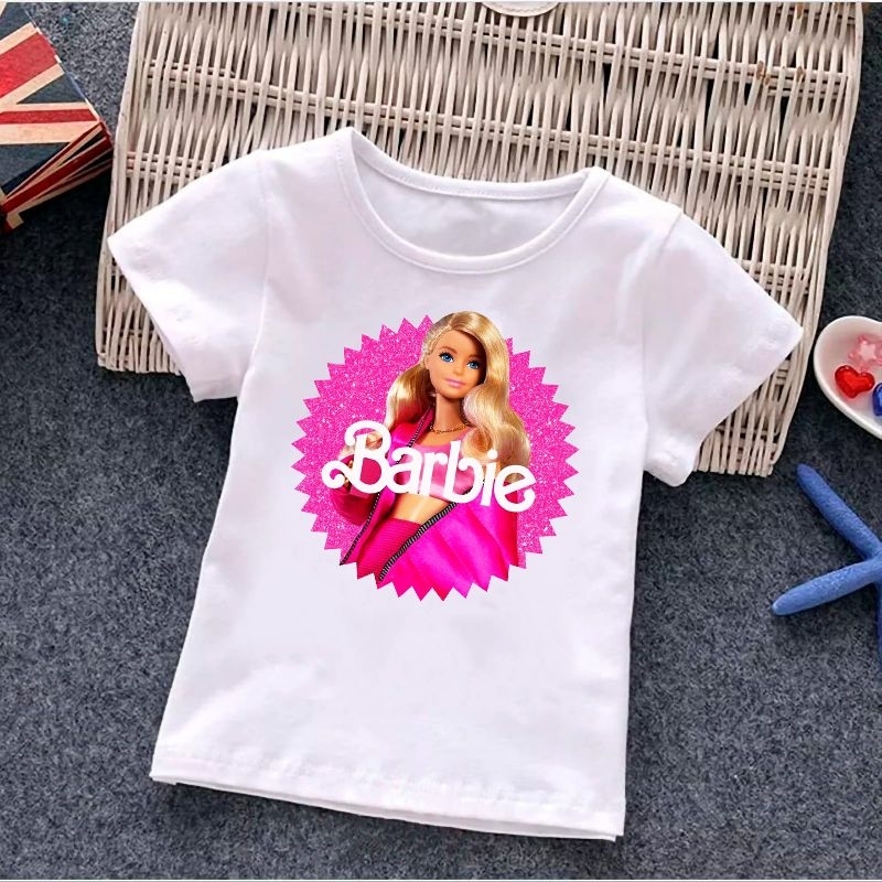 kaos anak anak barbie model 1/10tahun