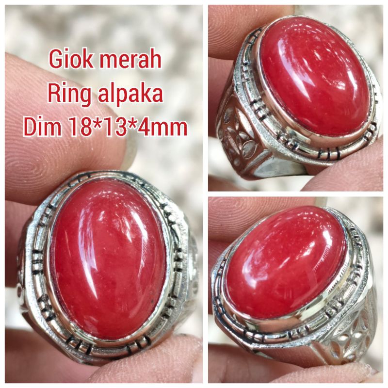 batu permata merah Ruby tanzania giok merah